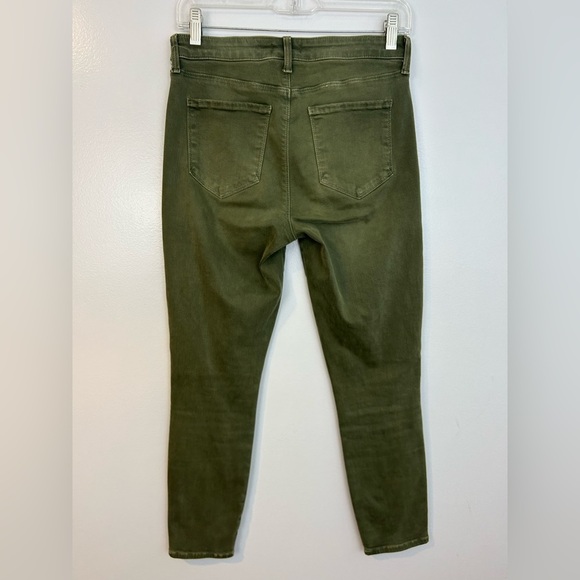 L'AGENCE Margo Olive Green Skinny Mid Rise Cropped Ankle Jeans Size 28 - Picture 8 of 12